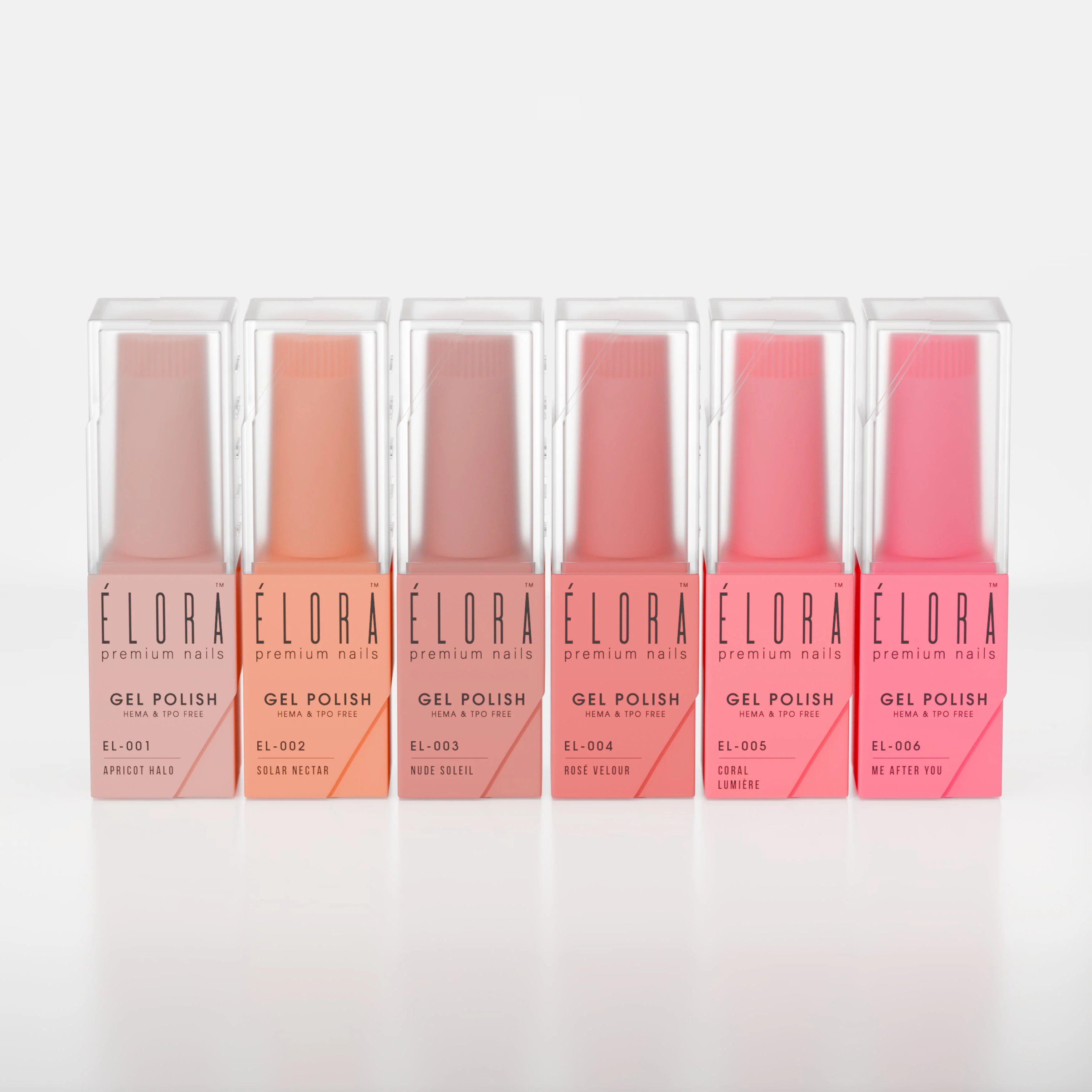 2Guys ELORA Gel Polish (HEMA, TPO, TMPTA-Free) - Solene Collection (6pcs) #EL001-006