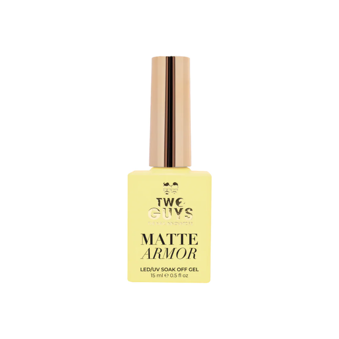 2Guys Gel Top Coat - Non-Wipe Matte Armor (Chrome-Resistant) 15Ml