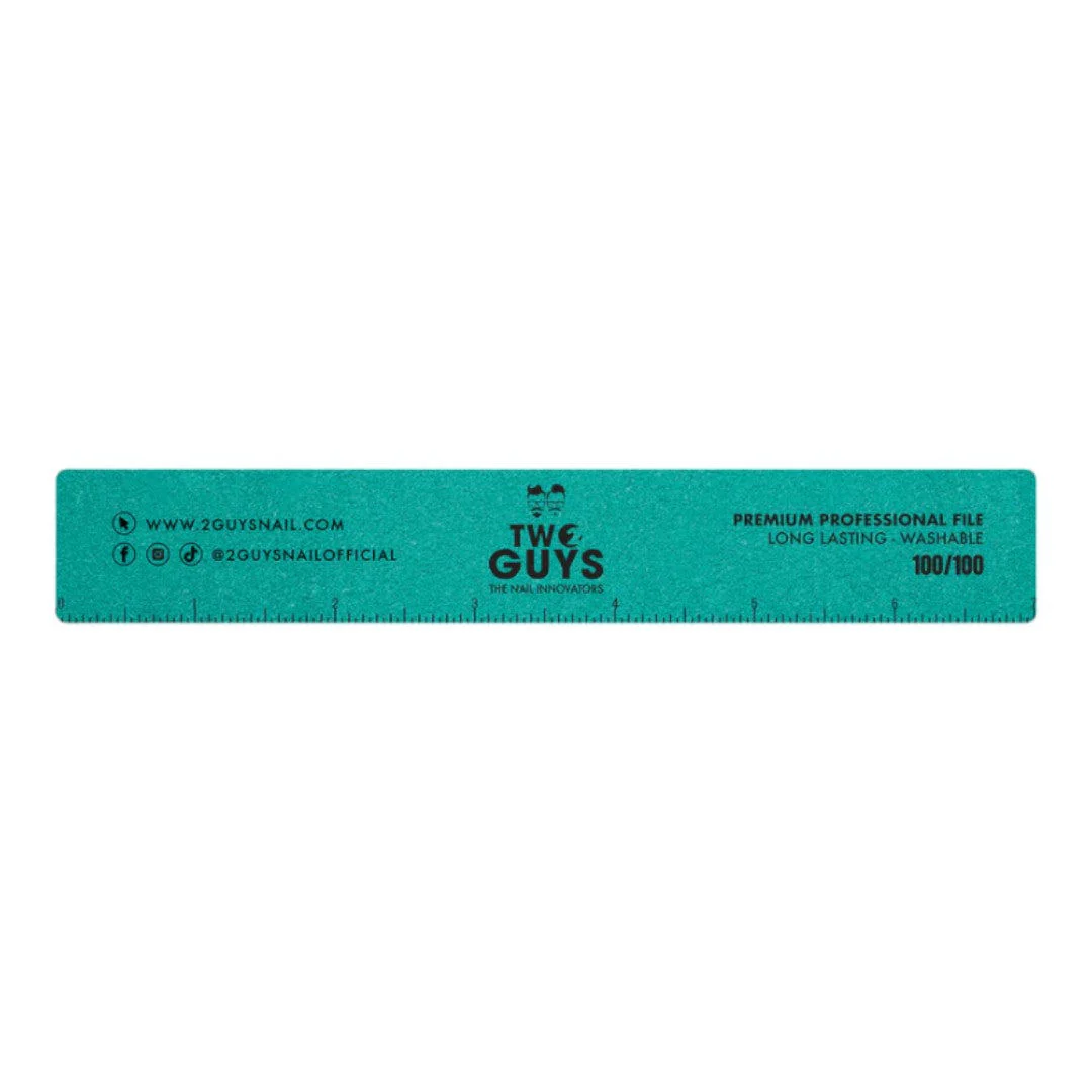2Guys Nail Files - Premium Jumbo Square 100/100 Grit (Pack Of 10)