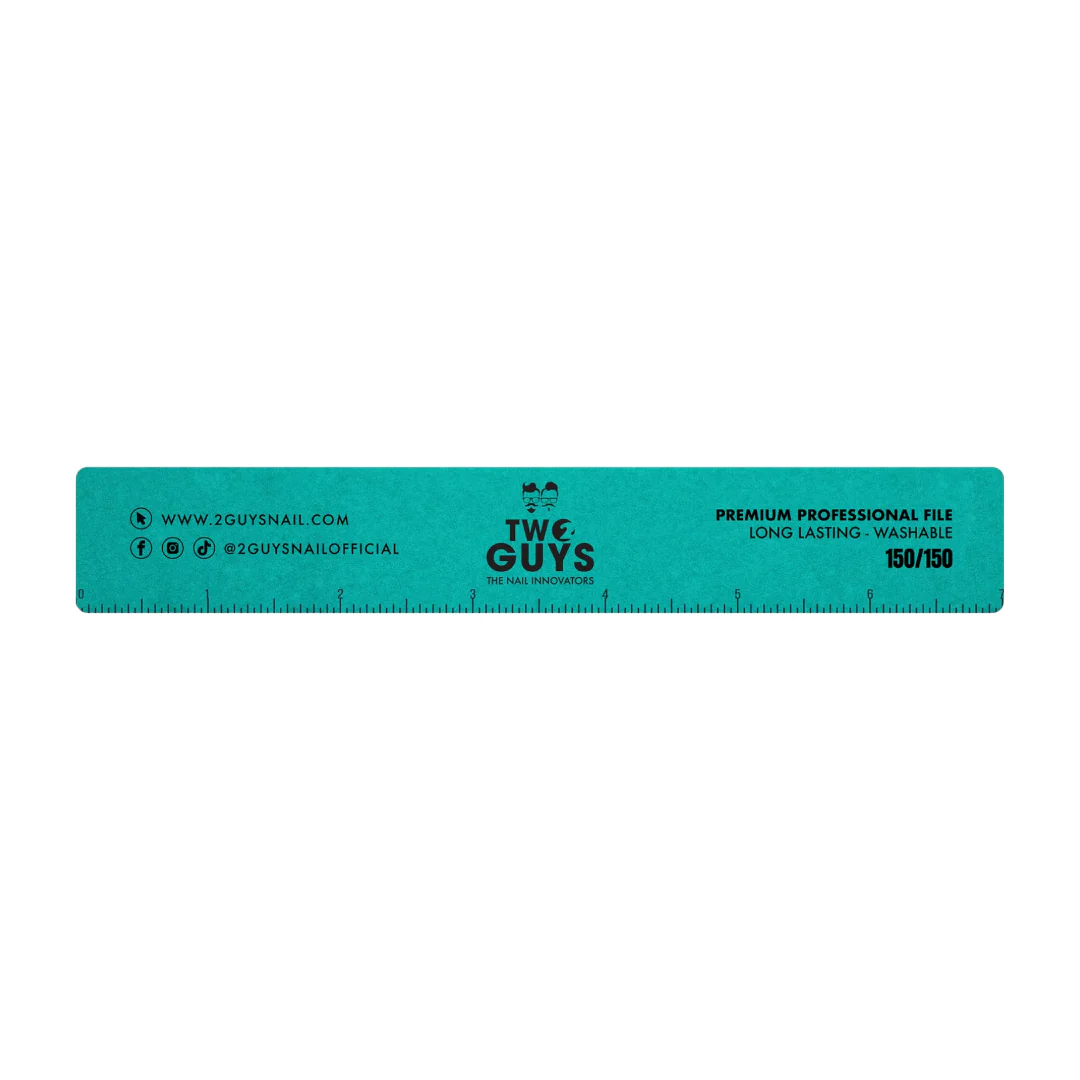 2Guys Nail Files - Premium Jumbo Square 150/150 Grit (Pack Of 25)