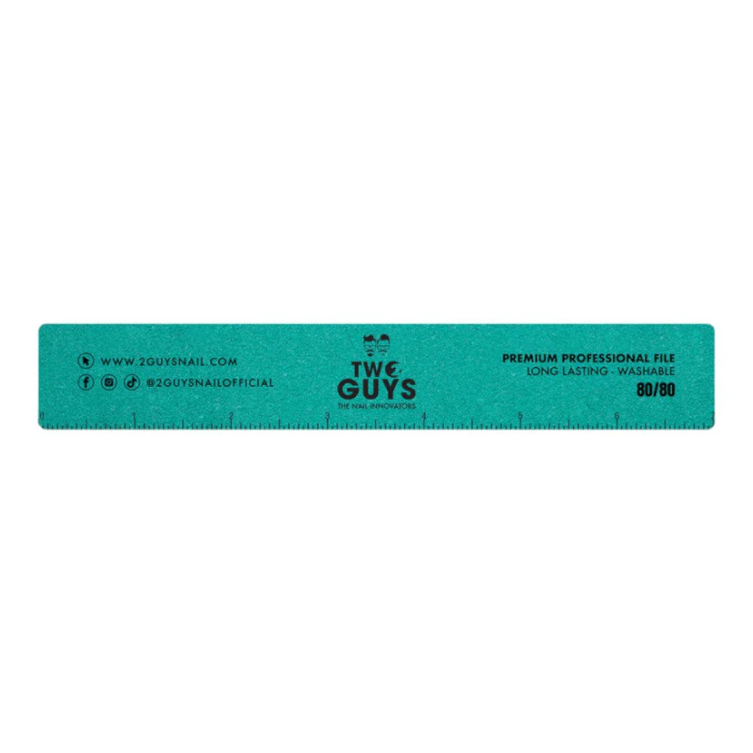 2Guys Nail Files - Premium Jumbo Square 80/80 Grit (Pack Of 10)