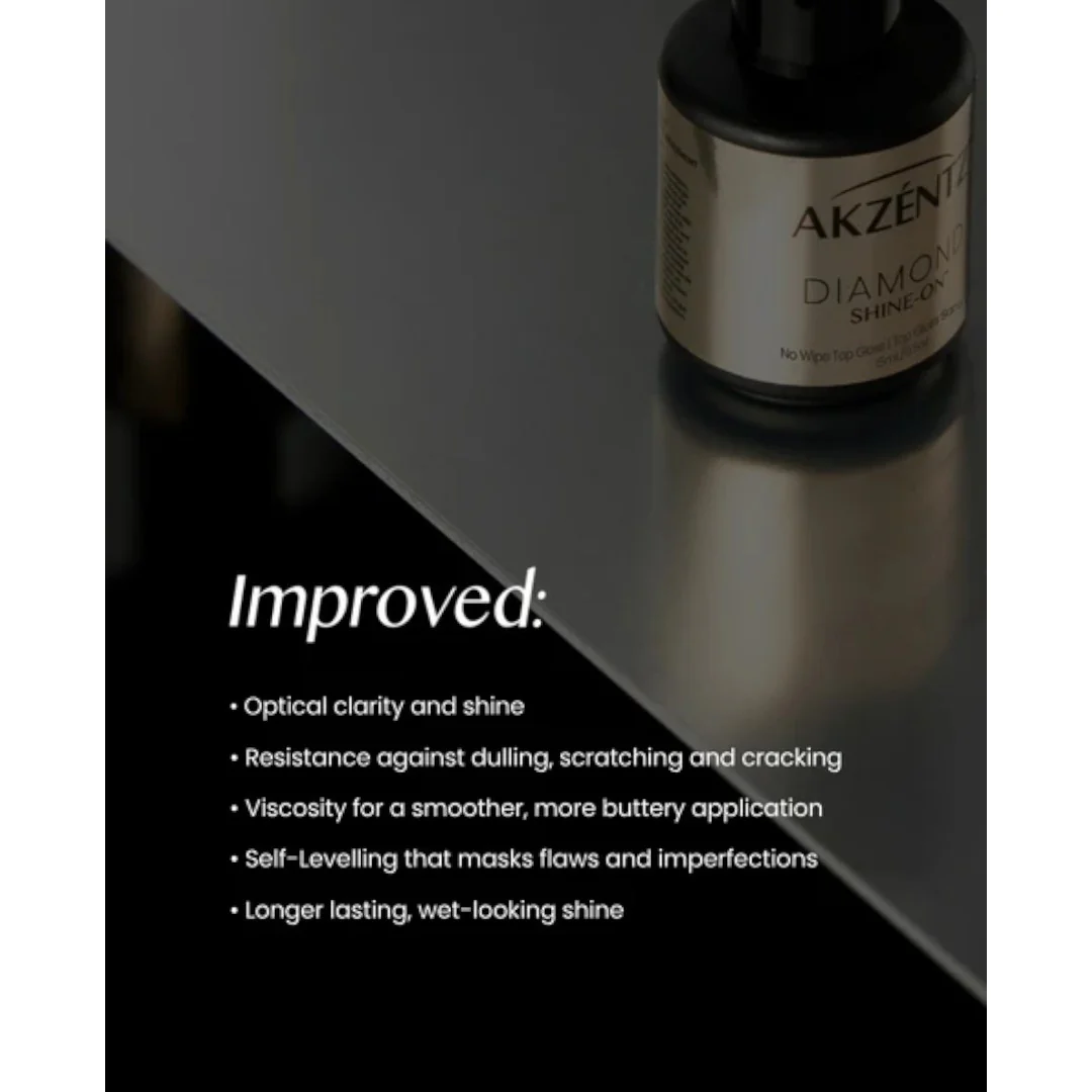 Akzéntz Luxio Gel (TPO & HEMA-Free) Top Coat - Diamond Shine-On 0.5oz - Image 4
