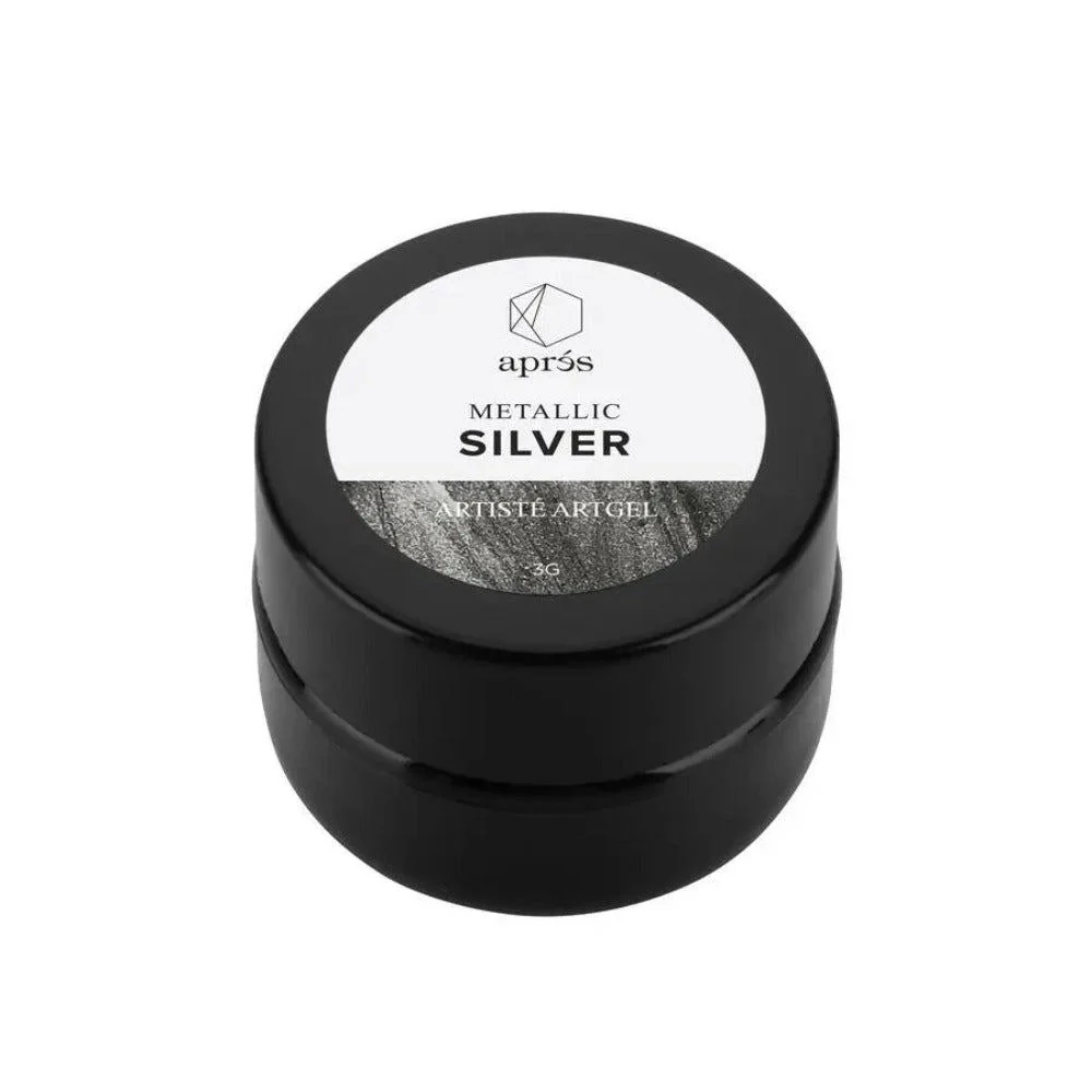Apres Artiste Gel - Metallic Silver