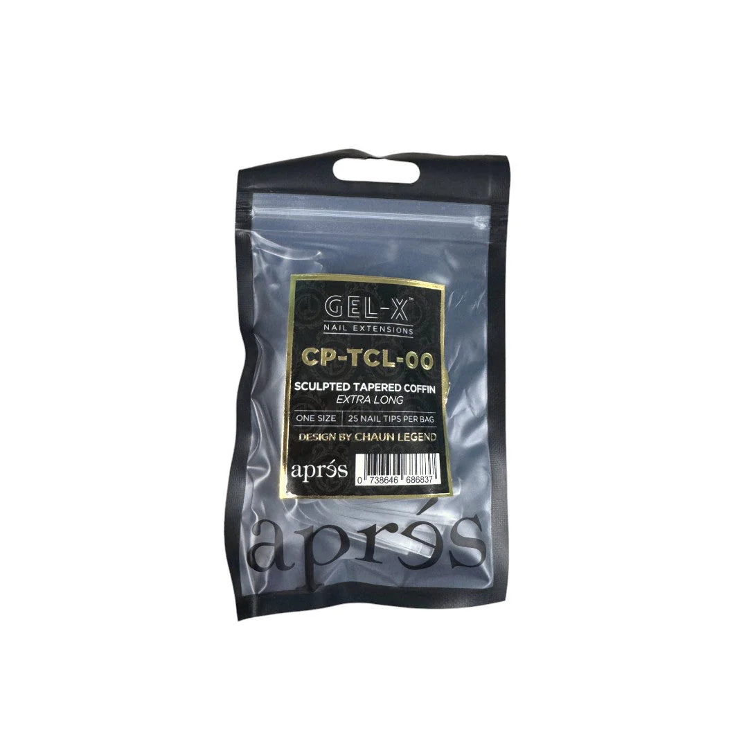 Apres X Chaun Legend Gel-X Refill Tips - Sculpted Tapered Coffin Extra Long (50Pcs) - Image 4