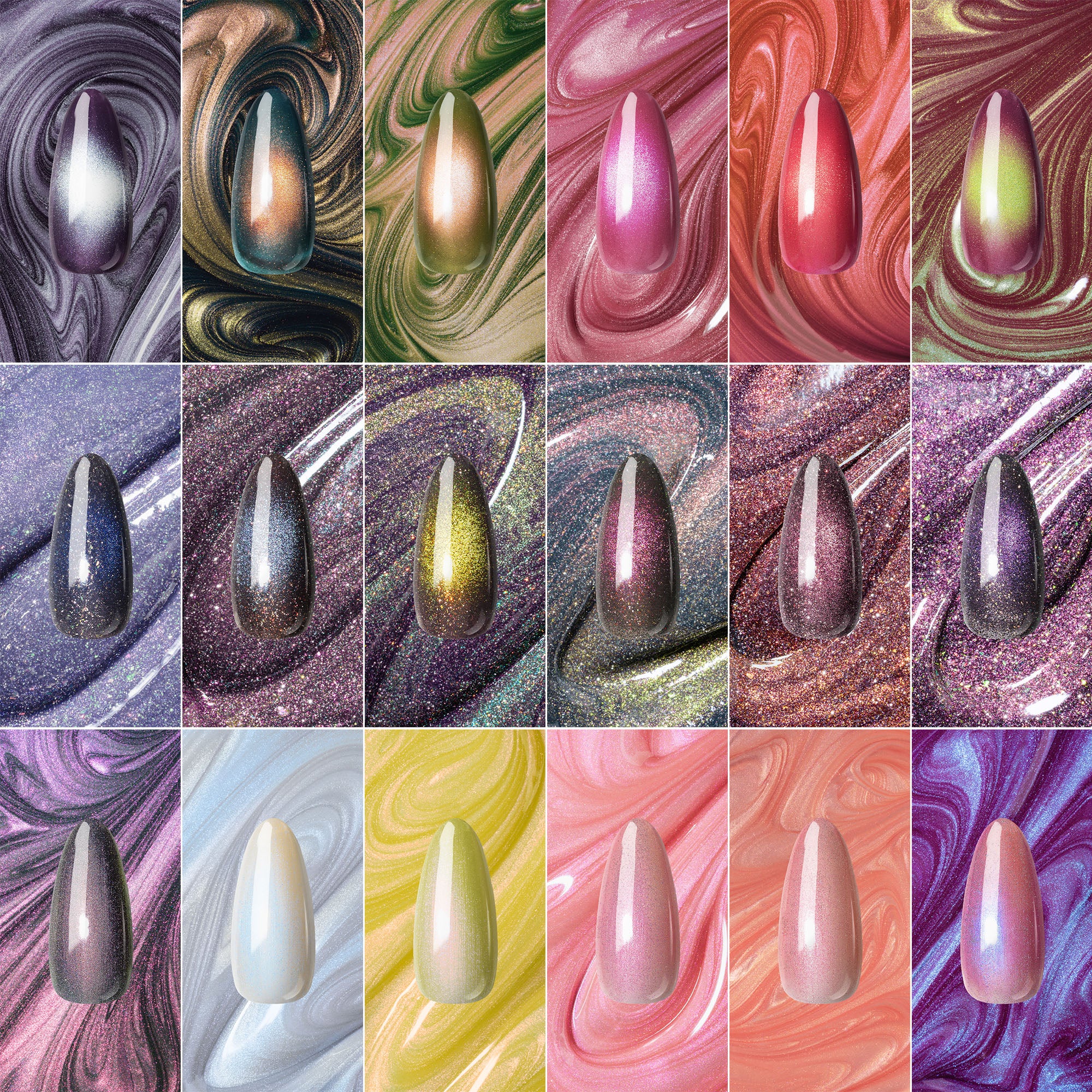 Apres Gel Couleur (HEMA/TPO/TMPTA-Free) 10mL - PRISMATIC Gel Couleur Collection Set (18pcs) - Image 2