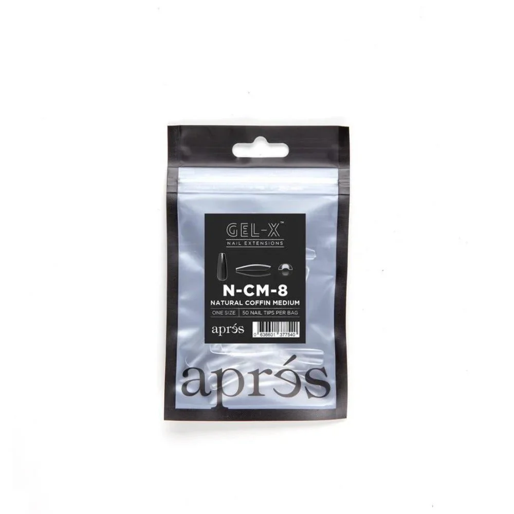 Apres Gel-X Refill Tips - Natural Coffin Medium (50Pcs) - Image 12