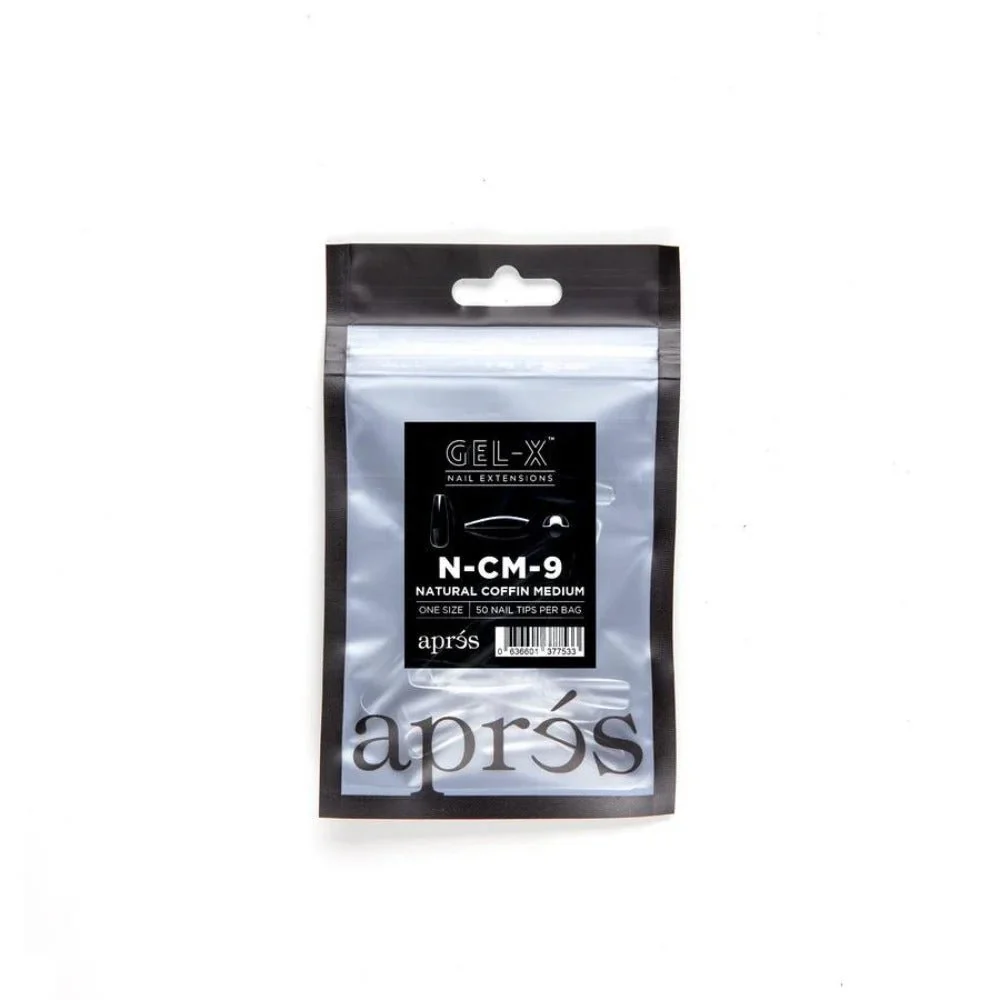 Apres Gel-X Refill Tips - Natural Coffin Medium (50Pcs) - Image 13