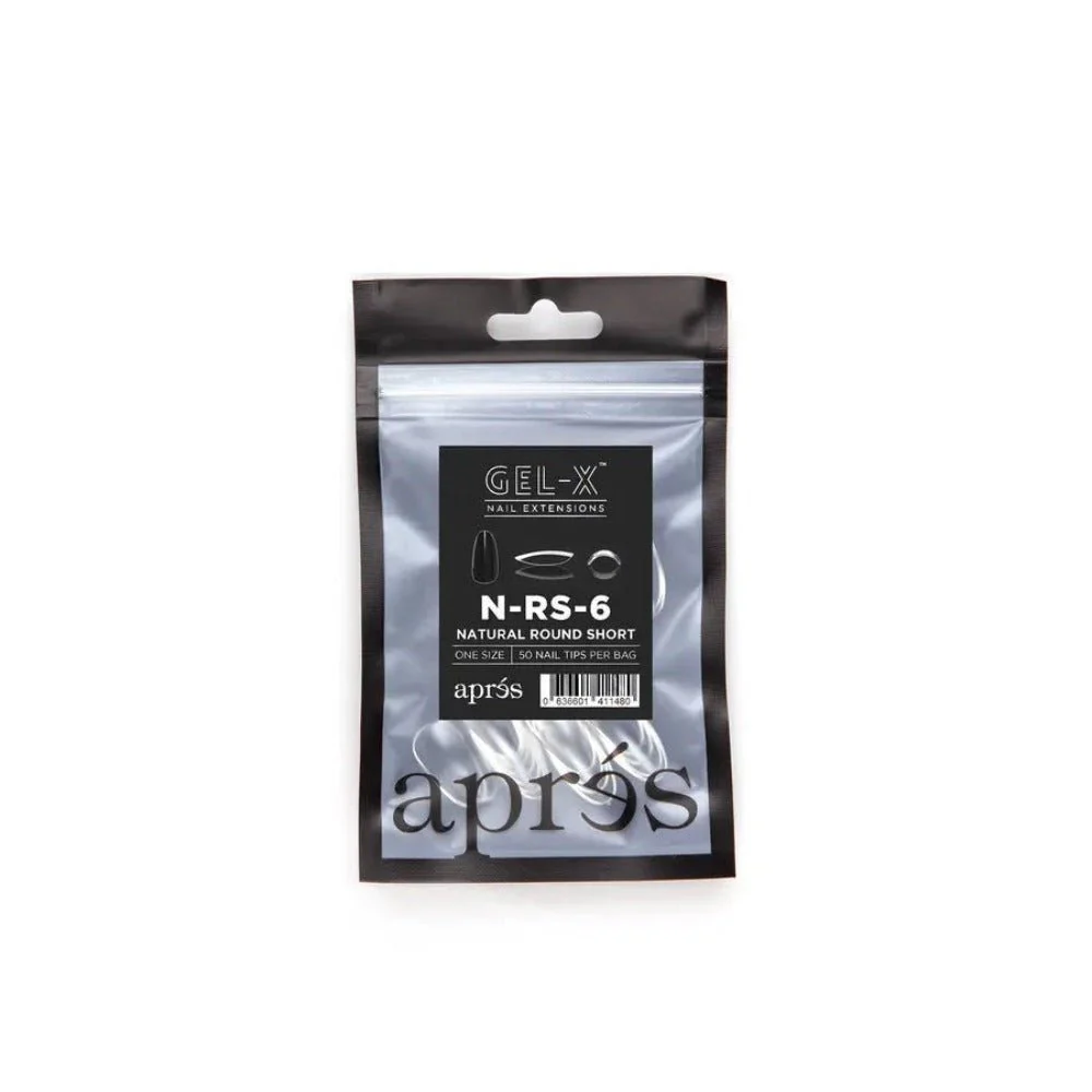 Apres Gel-X Refill Tips - Natural Round Short (50Pcs) - Image 8