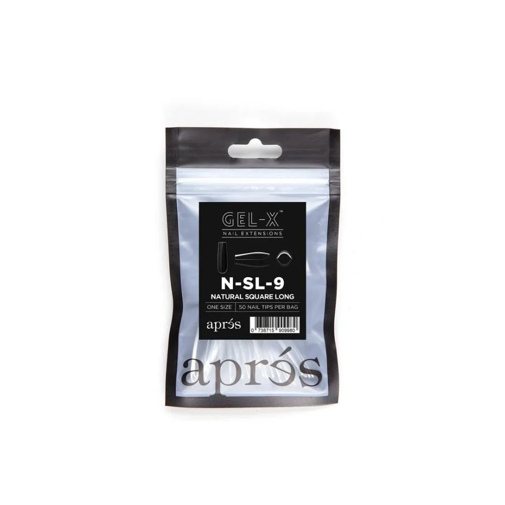 Apres Gel-X Refill Tips - Natural Square Long (50Pcs) - Image 9