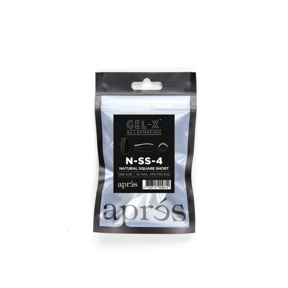Apres Gel-X Refill Tips - Natural Square Short (50pcs) - Image 5