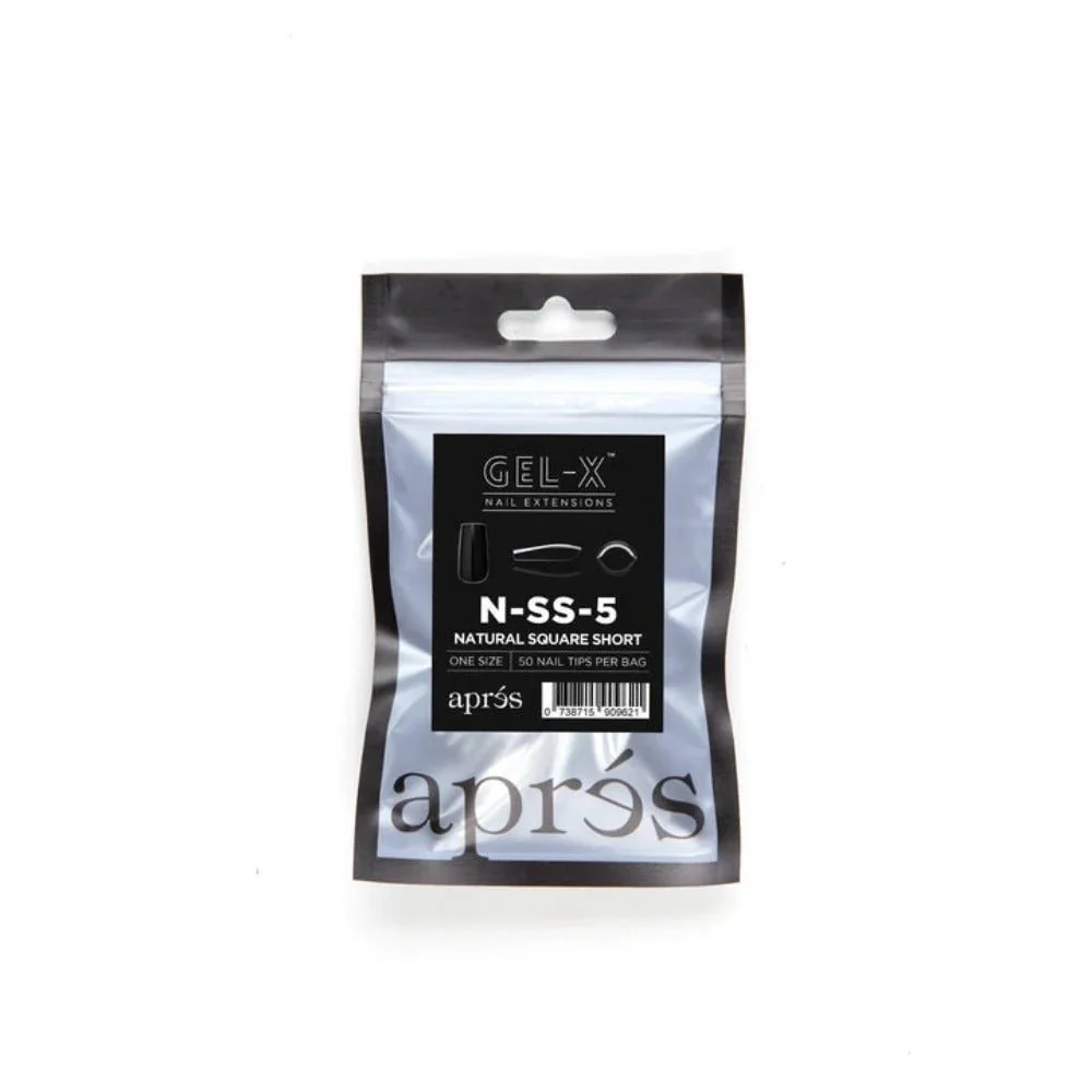 Apres Gel-X Refill Tips - Natural Square Short (50pcs) - Image 6