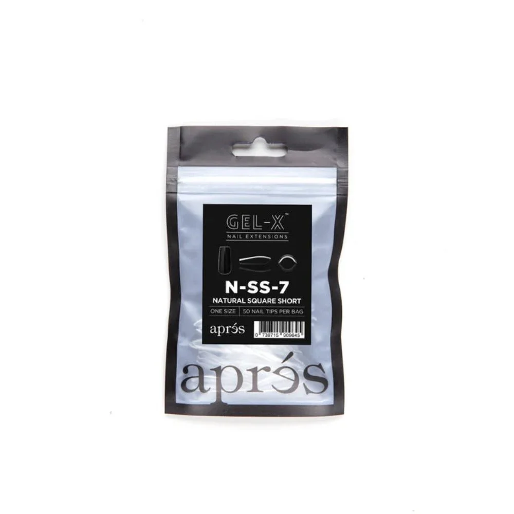 Apres Gel-X Refill Tips - Natural Square Short (50pcs) - Image 8