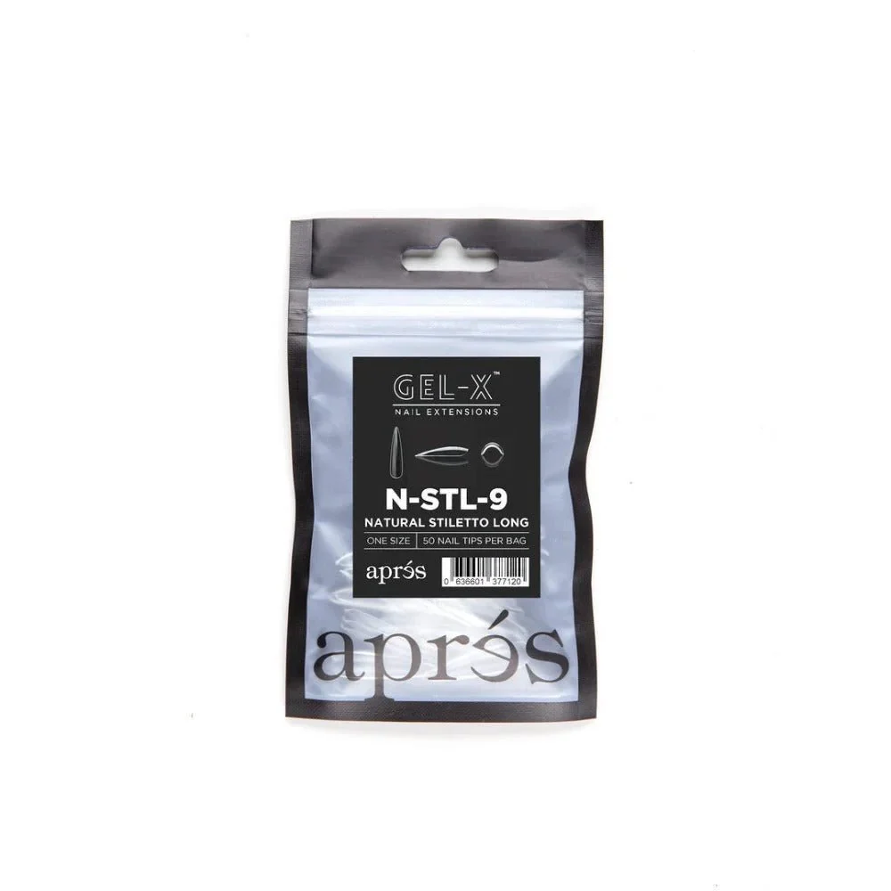Apres Gel-X Refill Tips - Natural Stiletto Long (50Pcs) - Image 13