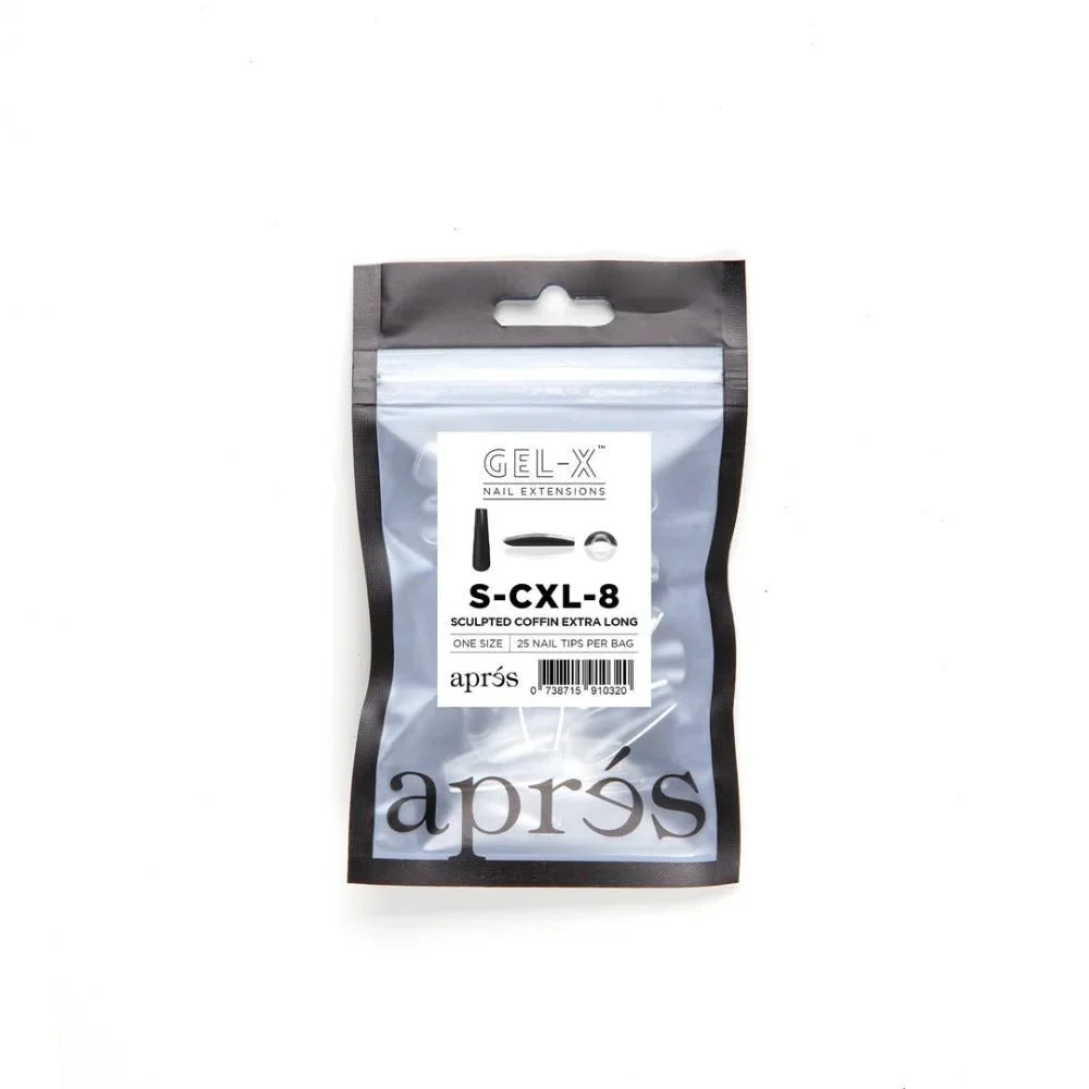 Apres Gel-X Refill Tips - Sculpted Coffin Extra Long (50Pcs) - Image 11