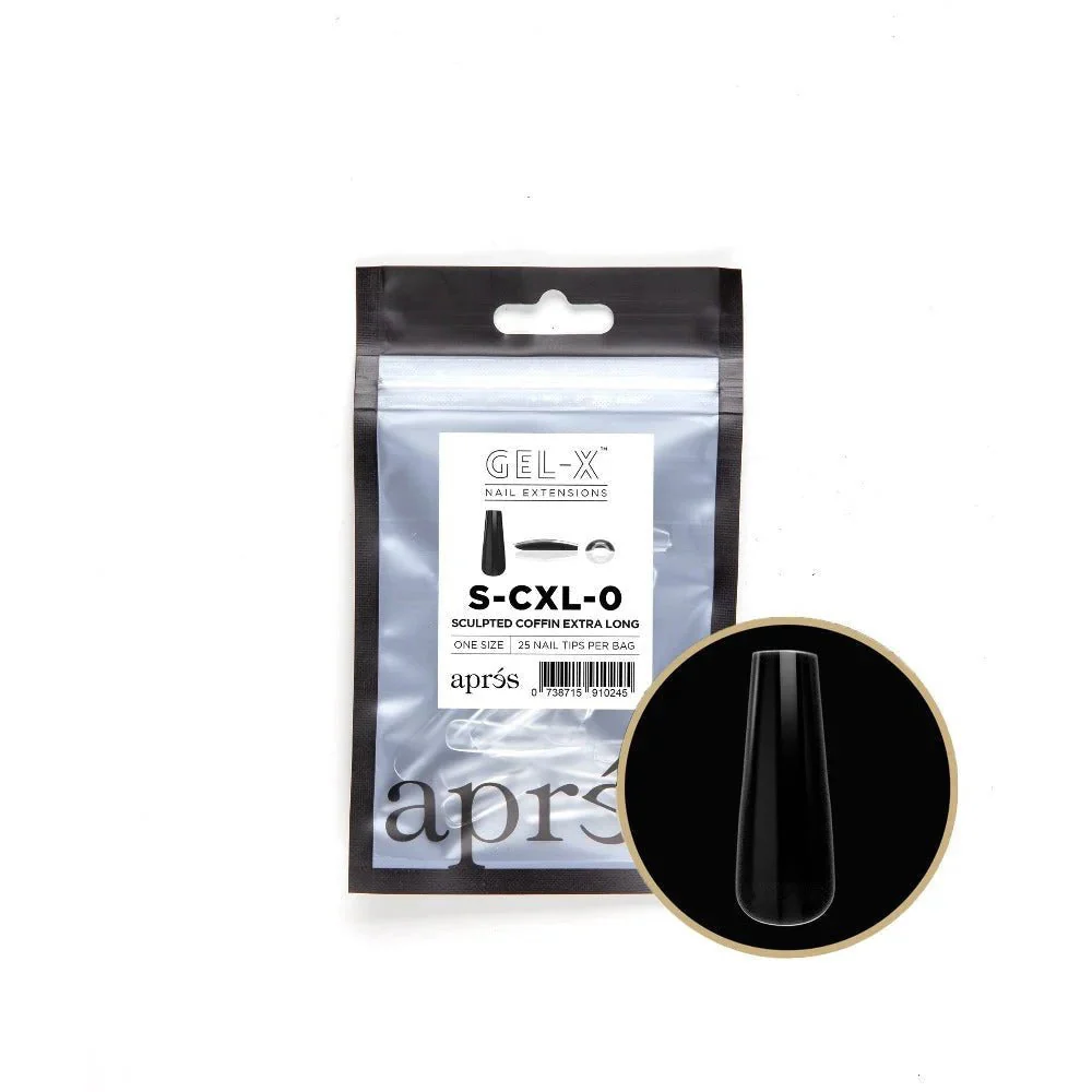 Apres Gel-X Refill Tips - Sculpted Coffin Extra Long (50Pcs) - Image 2