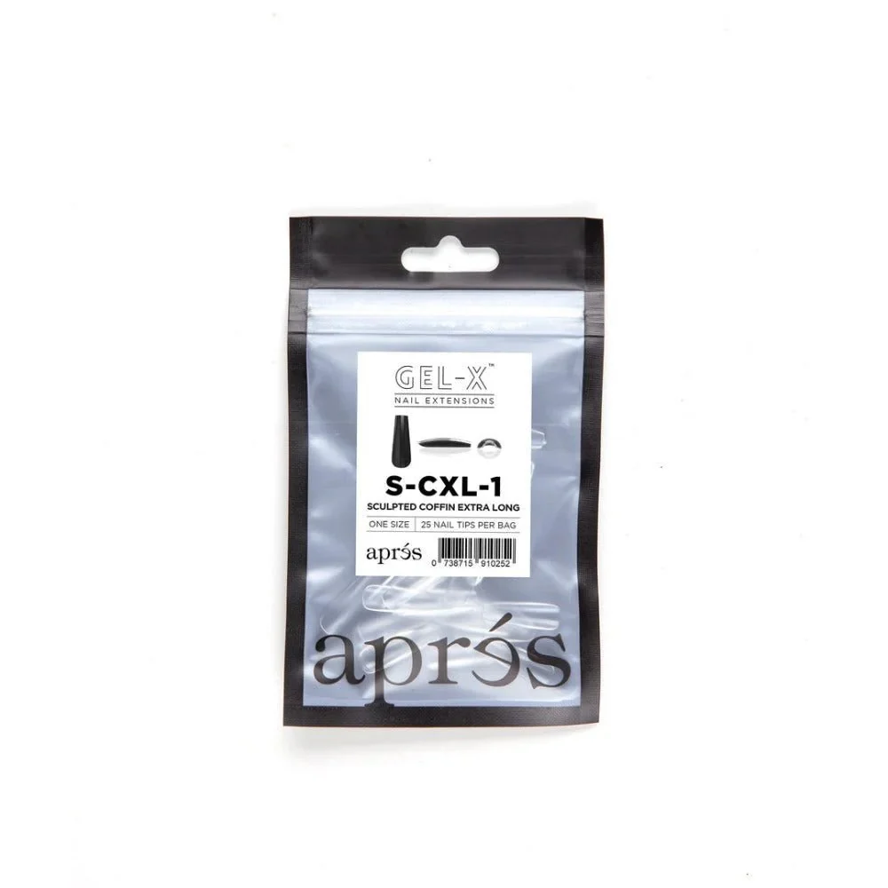 Apres Gel-X Refill Tips - Sculpted Coffin Extra Long (50Pcs) - Image 4