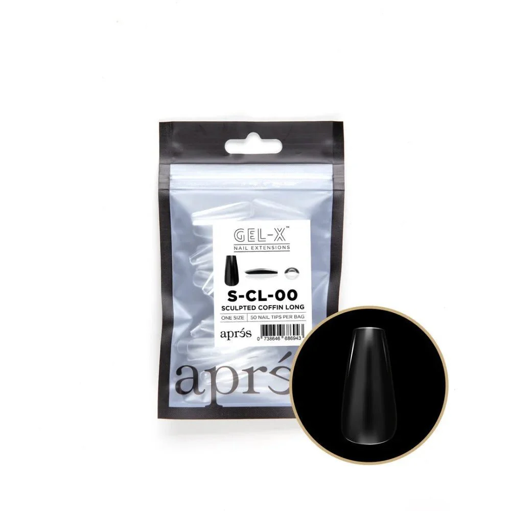 Apres Gel-X Refill Tips - Sculpted Coffin Long (50Pcs) - Image 4