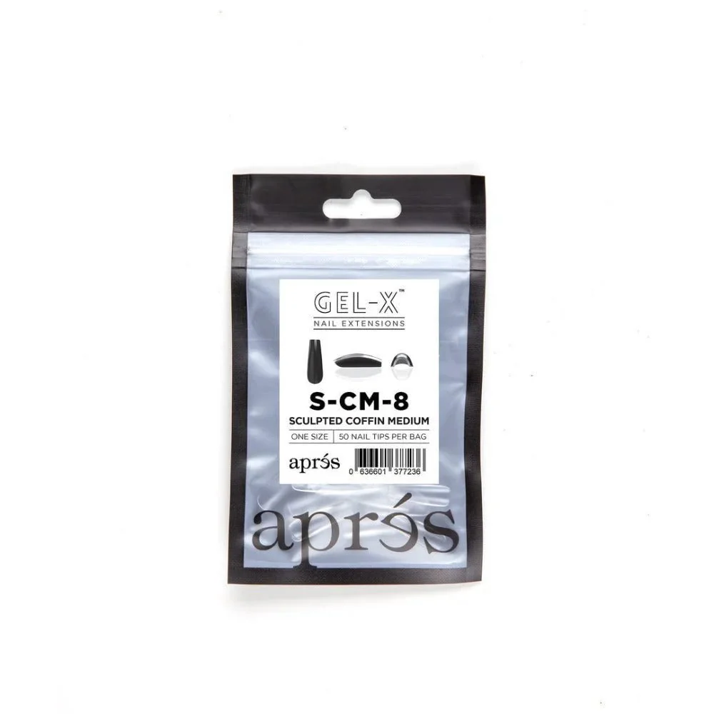 Apres Gel-X Refill Tips - Sculpted Coffin Medium (50Pcs) - Image 11