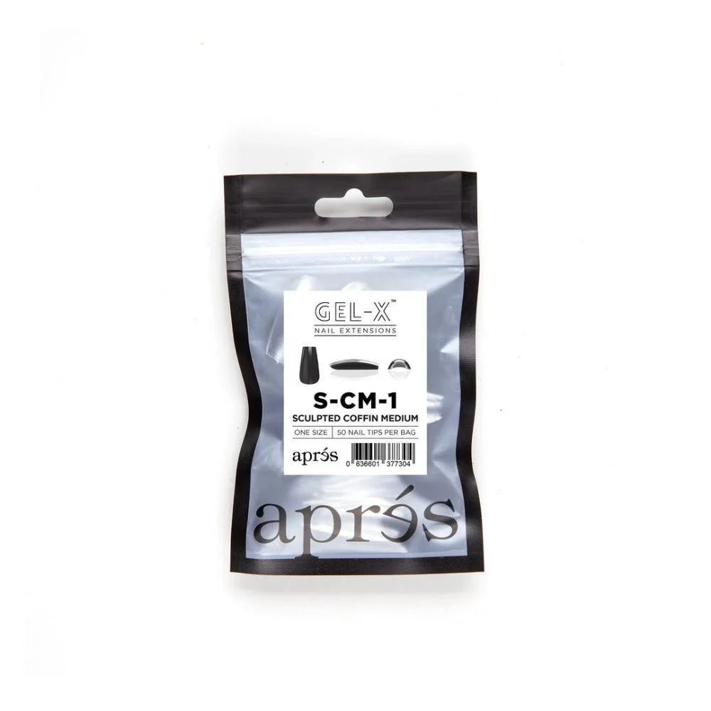 Apres Gel-X Refill Tips - Sculpted Coffin Medium (50Pcs) - Image 5
