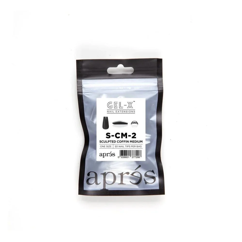 Apres Gel-X Refill Tips - Sculpted Coffin Medium (50Pcs) - Image 6