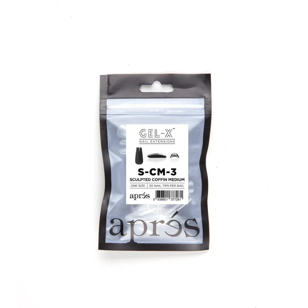 Apres Gel-X Refill Tips - Sculpted Coffin Medium (50Pcs) - Image 7