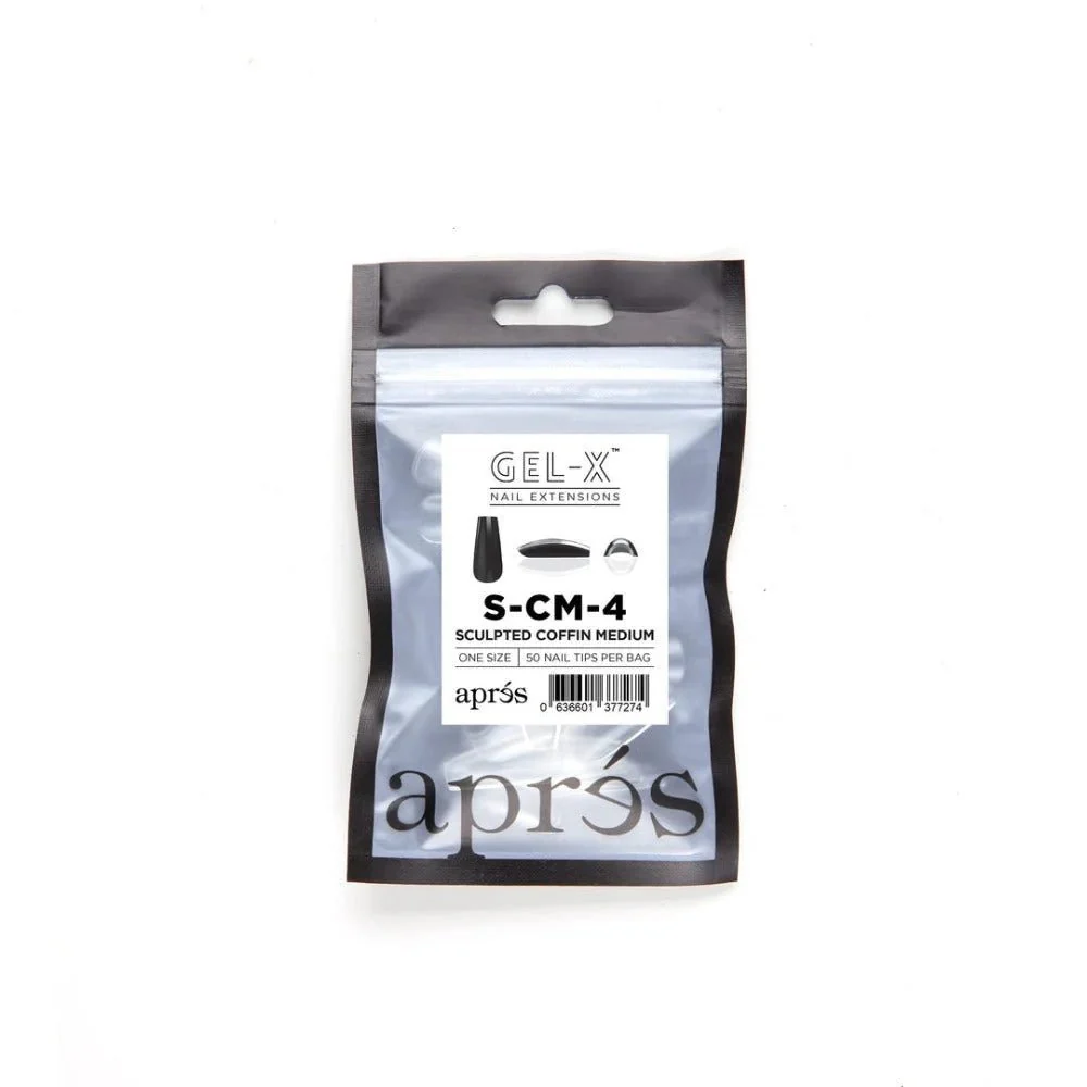 Apres Gel-X Refill Tips - Sculpted Coffin Medium (50Pcs) - Image 8