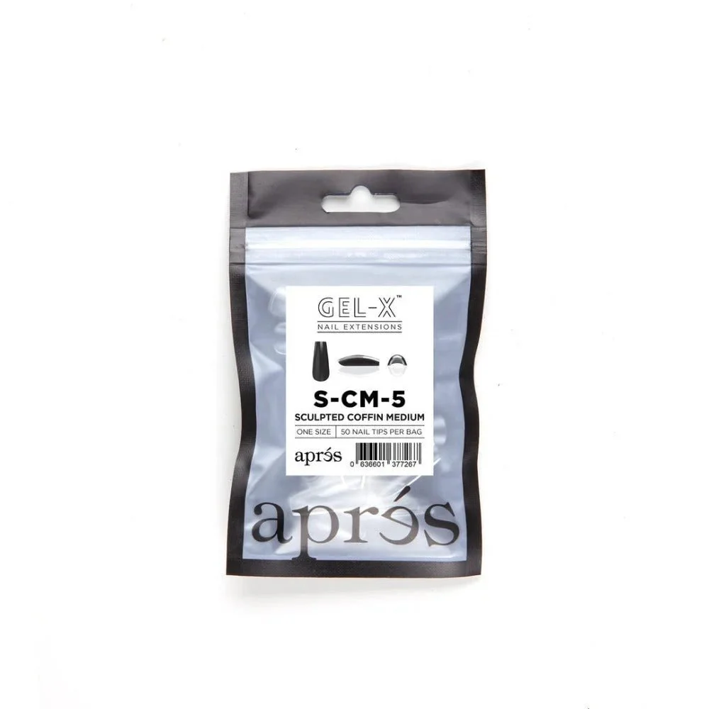 Apres Gel-X Refill Tips - Sculpted Coffin Medium (50Pcs) - Image 9