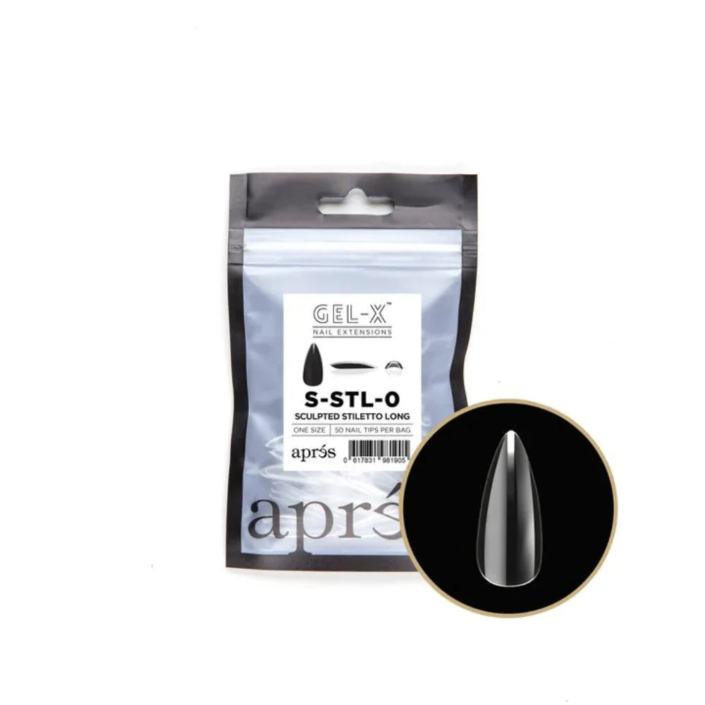 Apres Gel-X Refill Tips - Sculpted Stiletto Long (50Pcs)