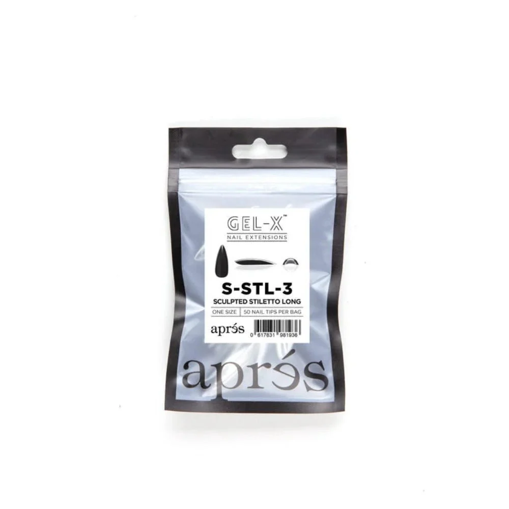 Apres Gel-X Refill Tips - Sculpted Stiletto Long (50Pcs) - Image 7