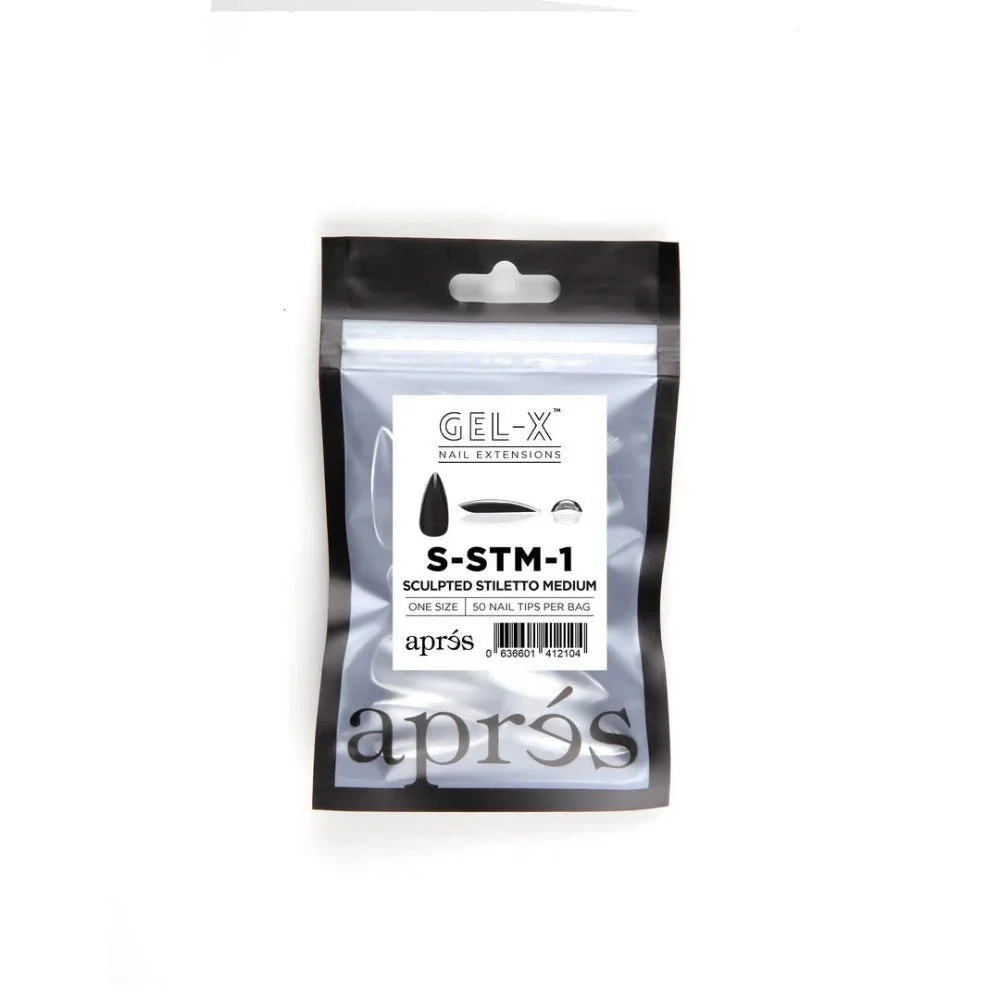 Apres Gel-X Refill Tips - Sculpted Stiletto Medium (50Pcs) - Image 2