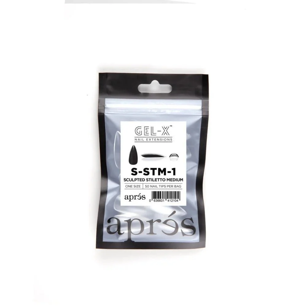 Apres Gel-X Refill Tips - Sculpted Stiletto Medium (50Pcs) - Image 3