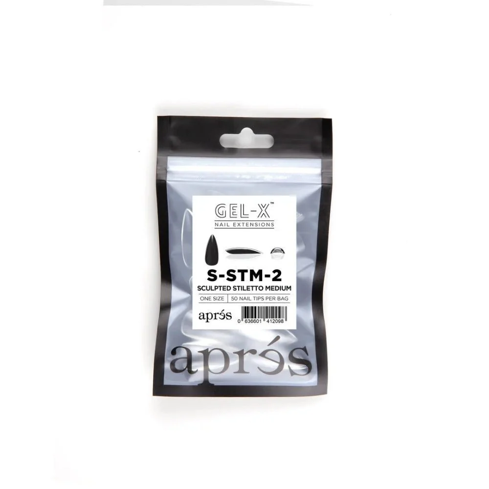 Apres Gel-X Refill Tips - Sculpted Stiletto Medium (50Pcs) - Image 4