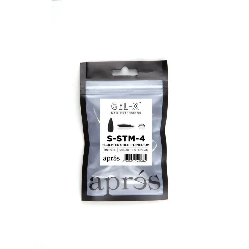 Apres Gel-X Refill Tips - Sculpted Stiletto Medium (50Pcs) - Image 5