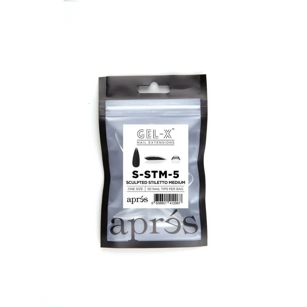 Apres Gel-X Refill Tips - Sculpted Stiletto Medium (50Pcs) - Image 6