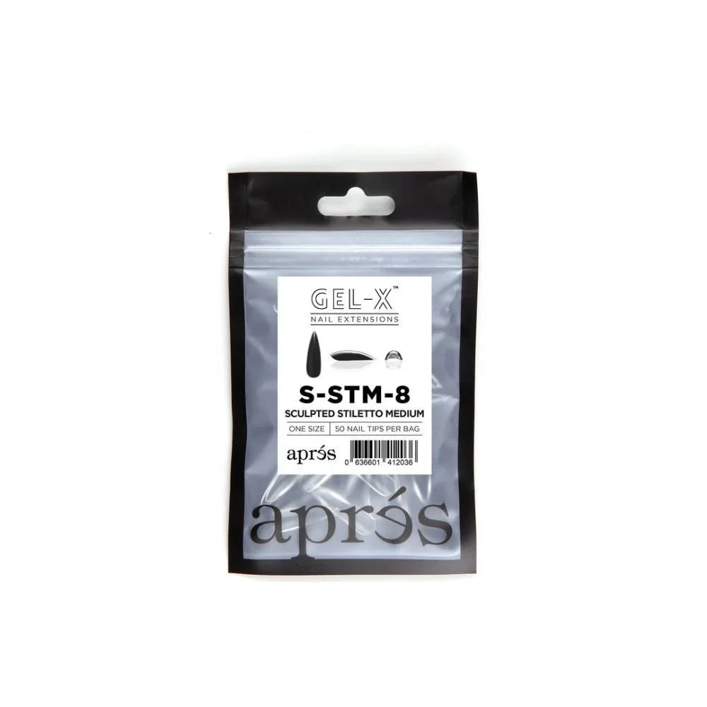 Apres Gel-X Refill Tips - Sculpted Stiletto Medium (50Pcs) - Image 9