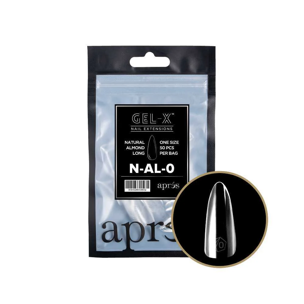 Apres Gel-X Refill Tips 2.0 - Natural Almond Long (50Pcs) - Image 2