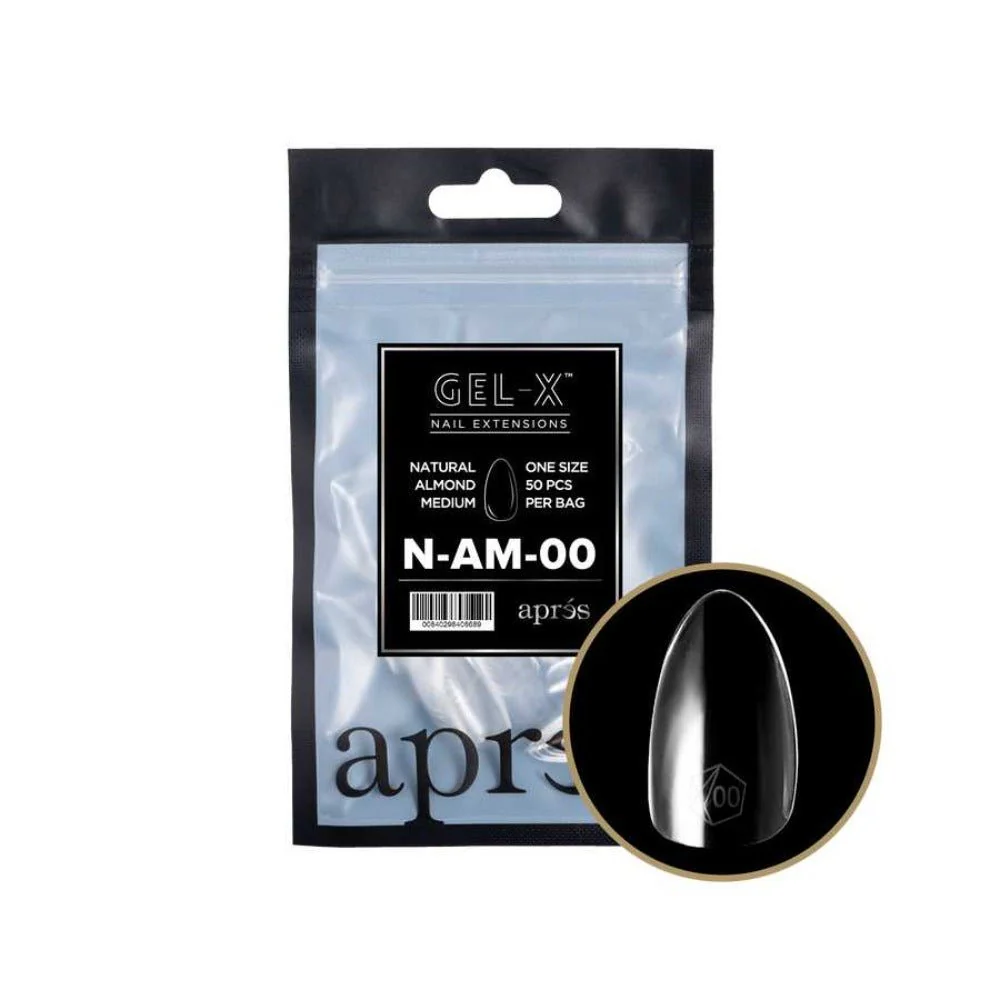 Apres Gel-X Refill Tips 2.0 - Natural Almond Medium (50Pcs) - Image 2