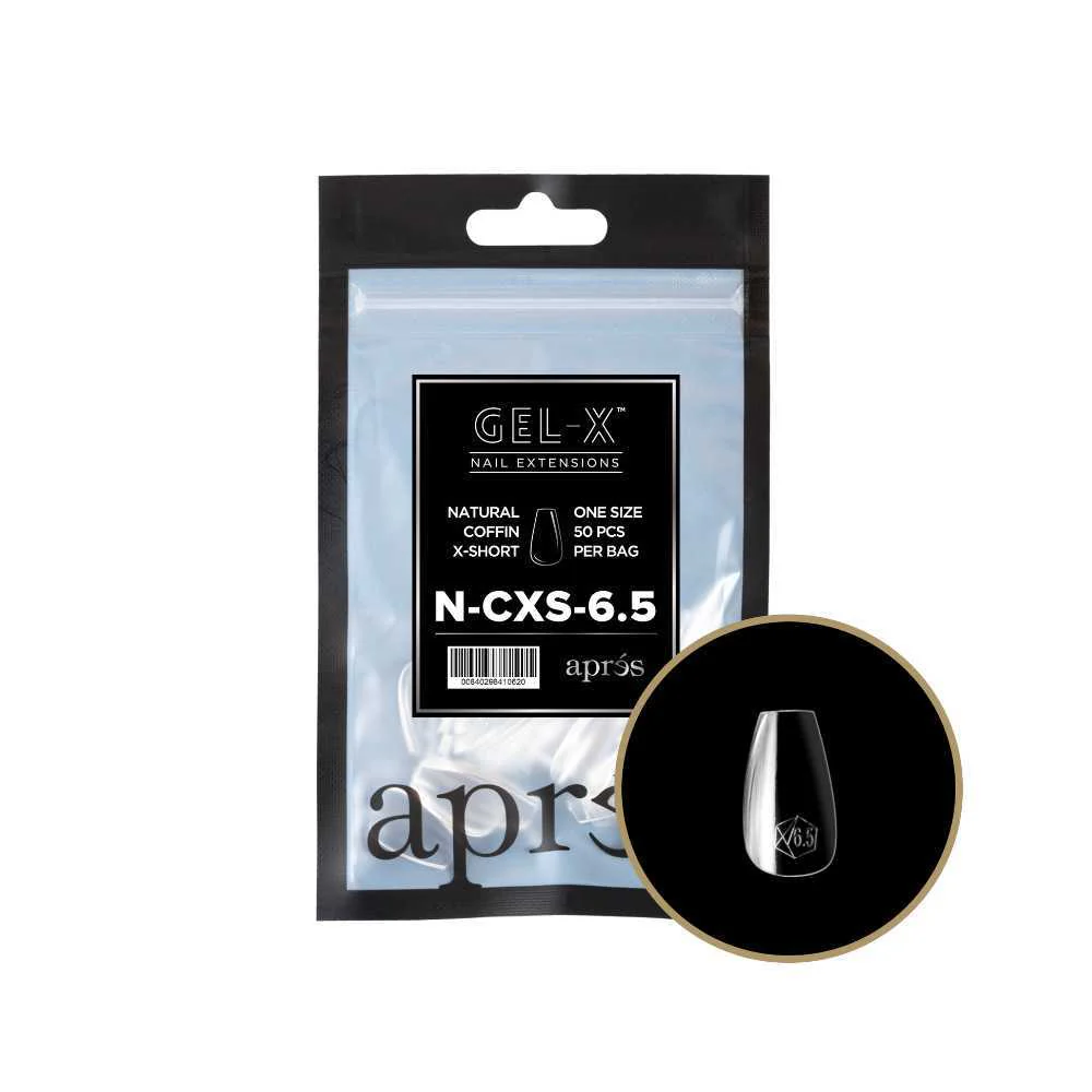 Apres Gel-X Refill Tips 2.0 - Natural Coffin Extra Short (50Pcs) - Image 13