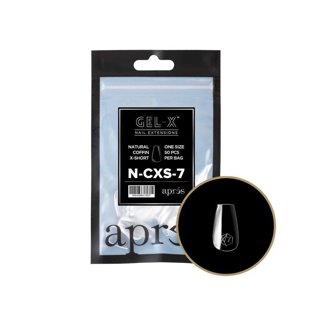 Apres Gel-X Refill Tips 2.0 - Natural Coffin Extra Short (50Pcs) - Image 14