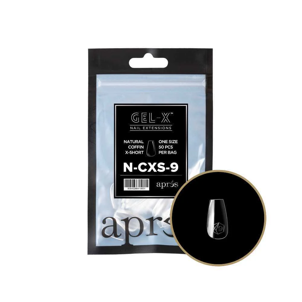 Apres Gel-X Refill Tips 2.0 - Natural Coffin Extra Short (50Pcs) - Image 16