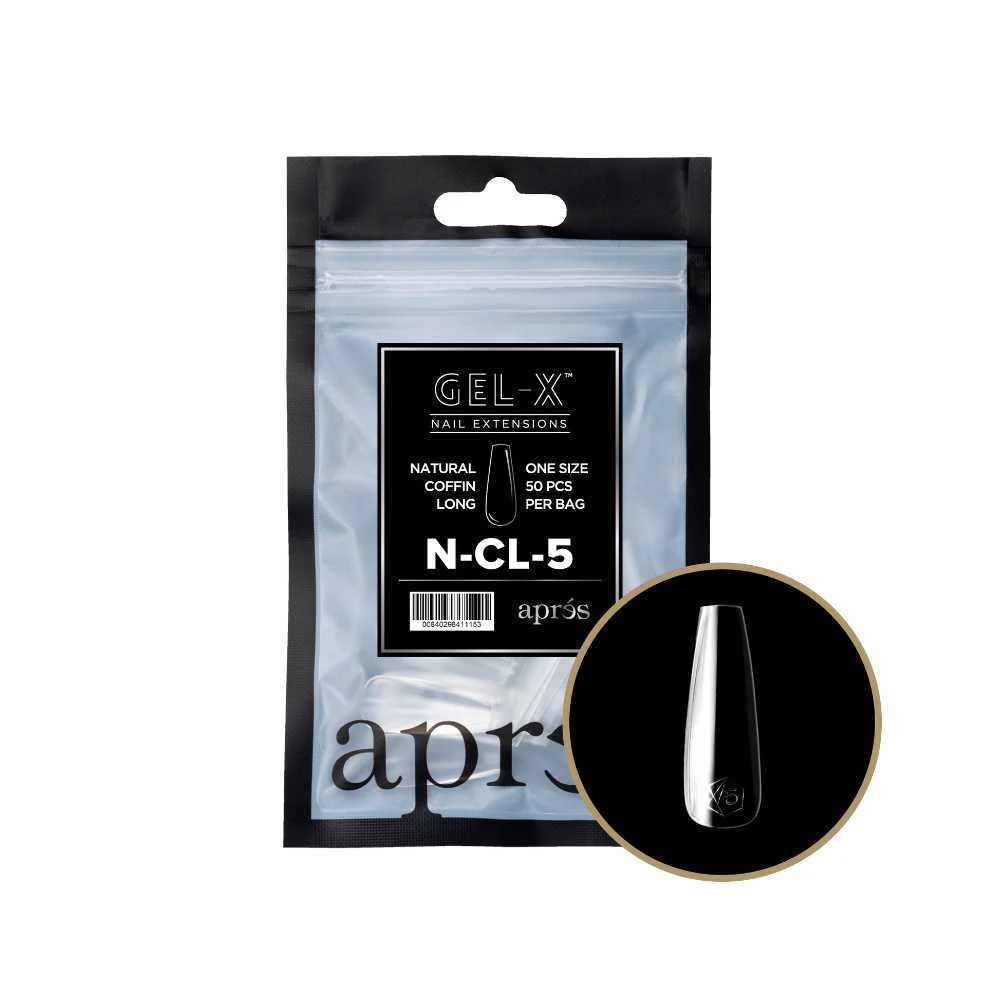 Apres Gel-X Refill Tips 2.0 - Natural Coffin Long (50Pcs) - Image 10