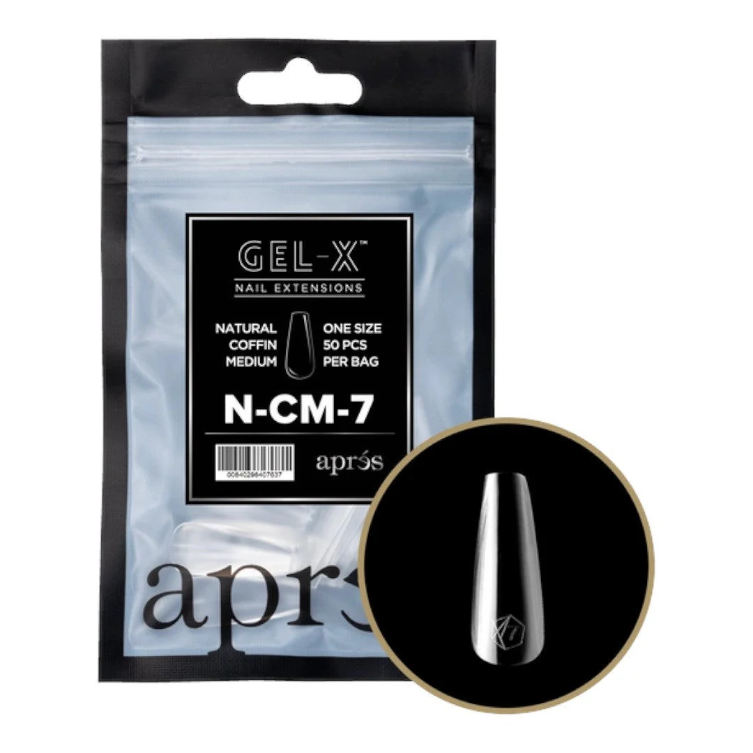 Apres Gel-X Refill Tips 2.0 - Natural Coffin Medium (50Pcs) - Image 6