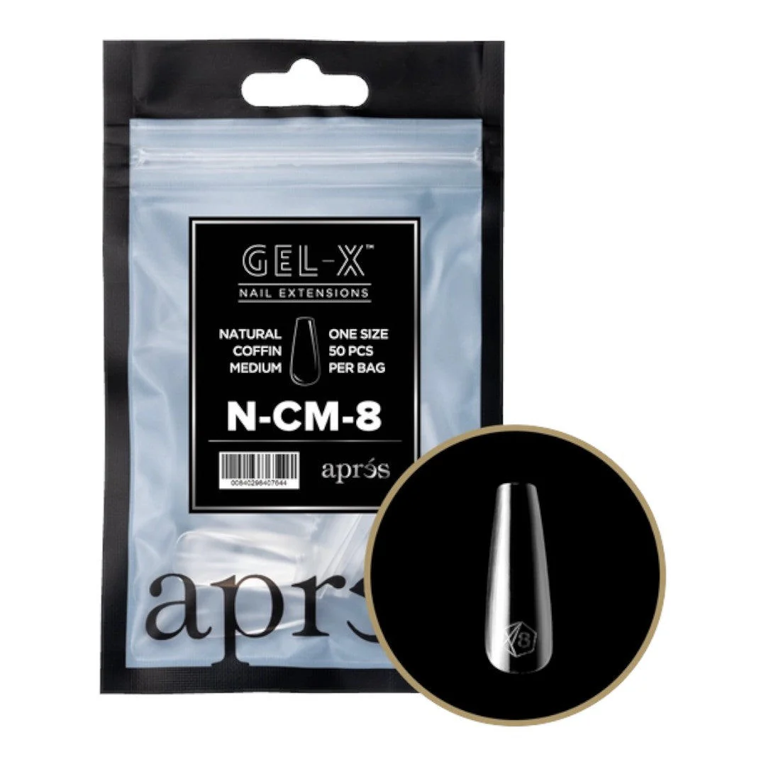 Apres Gel-X Refill Tips 2.0 - Natural Coffin Medium (50Pcs) - Image 7
