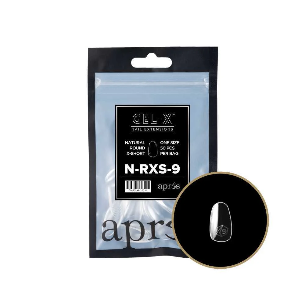 Apres Gel-X Refill Tips 2.0 - Natural Round Extra Short (50Pcs) - Image 16