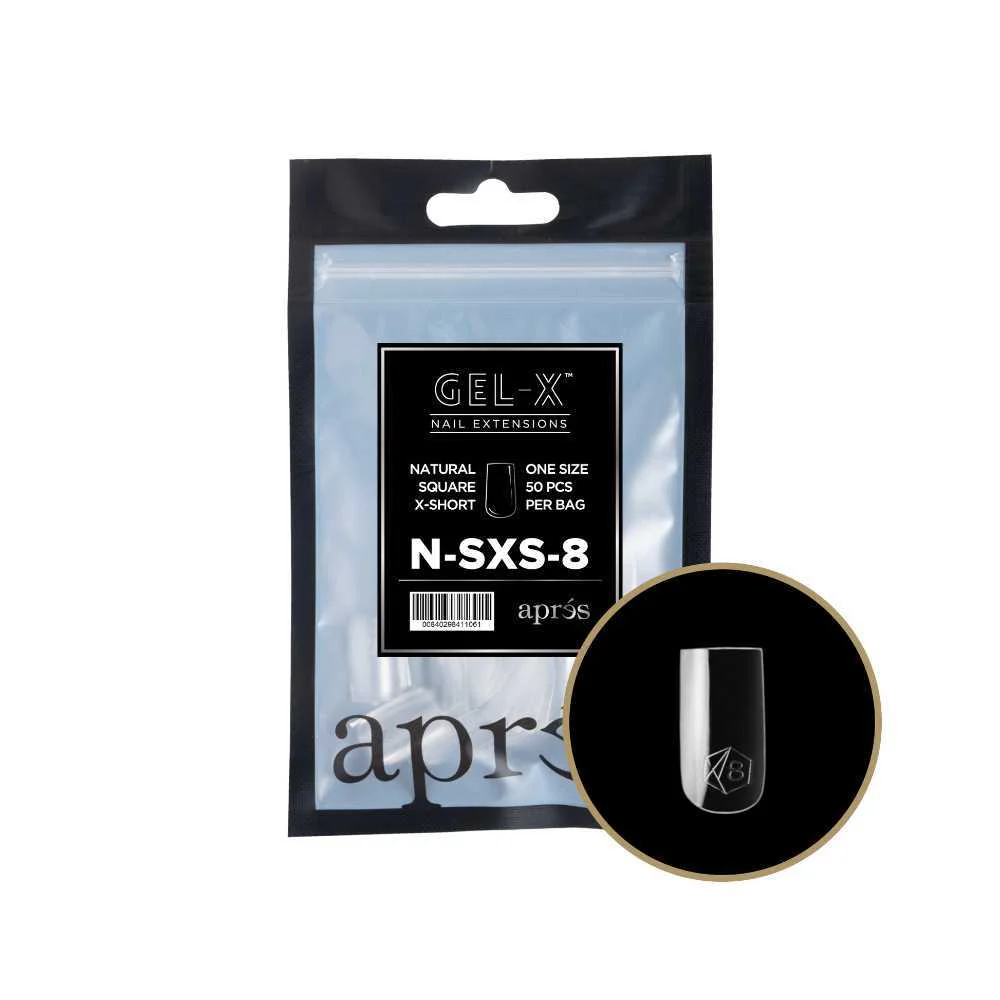 Apres Gel-X Refill Tips 2.0 - Natural Square Extra Short (50Pcs) - Image 15