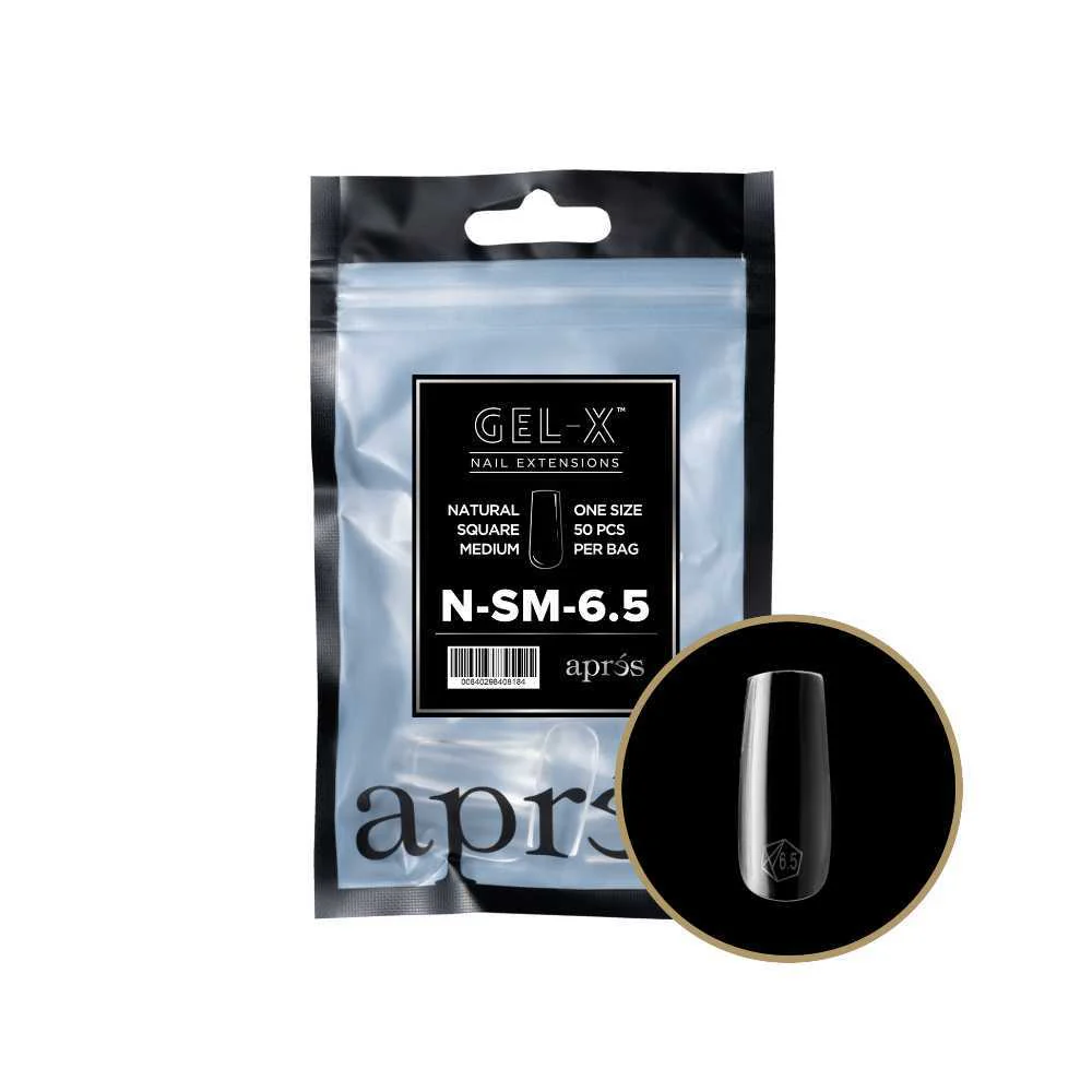 Apres Gel-X Refill Tips 2.0 - Natural Square Medium (50Pcs) - Image 13