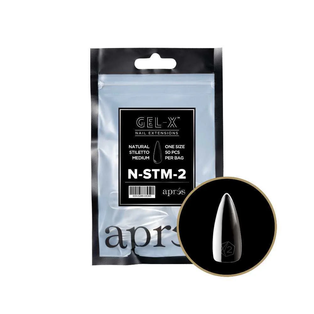 Apres Gel-X Refill Tips 2.0 - Natural Stiletto Medium (50Pcs) - Image 6