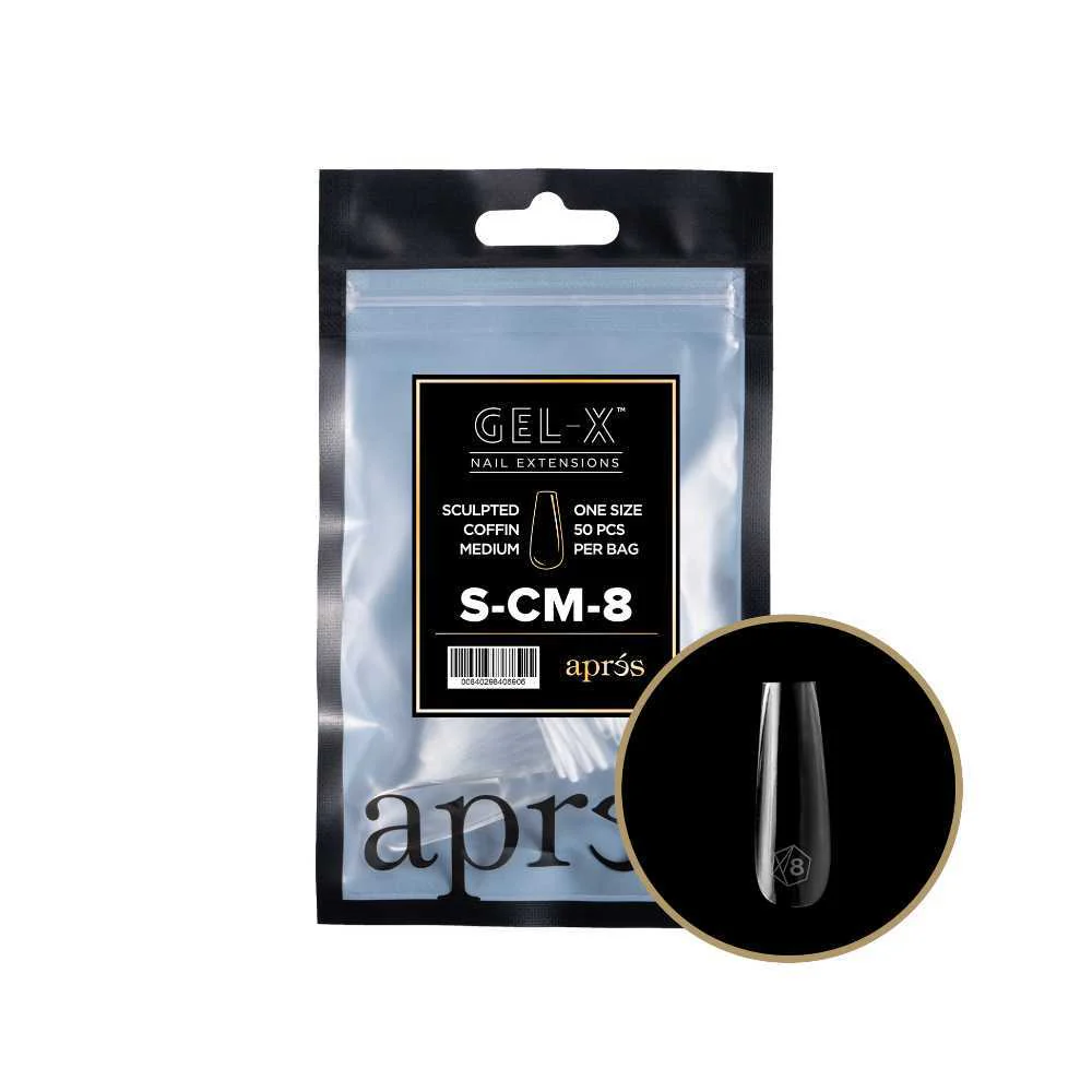 Apres Gel-X Refill Tips 2.0 - Sculpted Coffin Medium (50Pcs) - Image 15