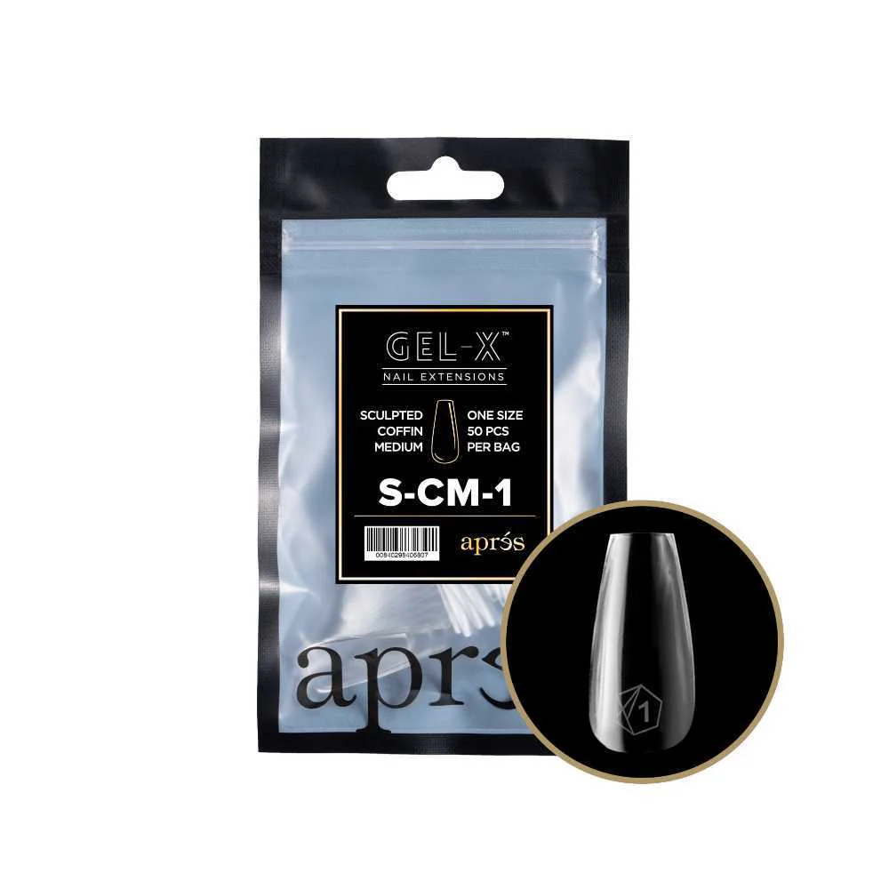 Apres Gel-X Refill Tips 2.0 - Sculpted Coffin Medium (50Pcs) - Image 5
