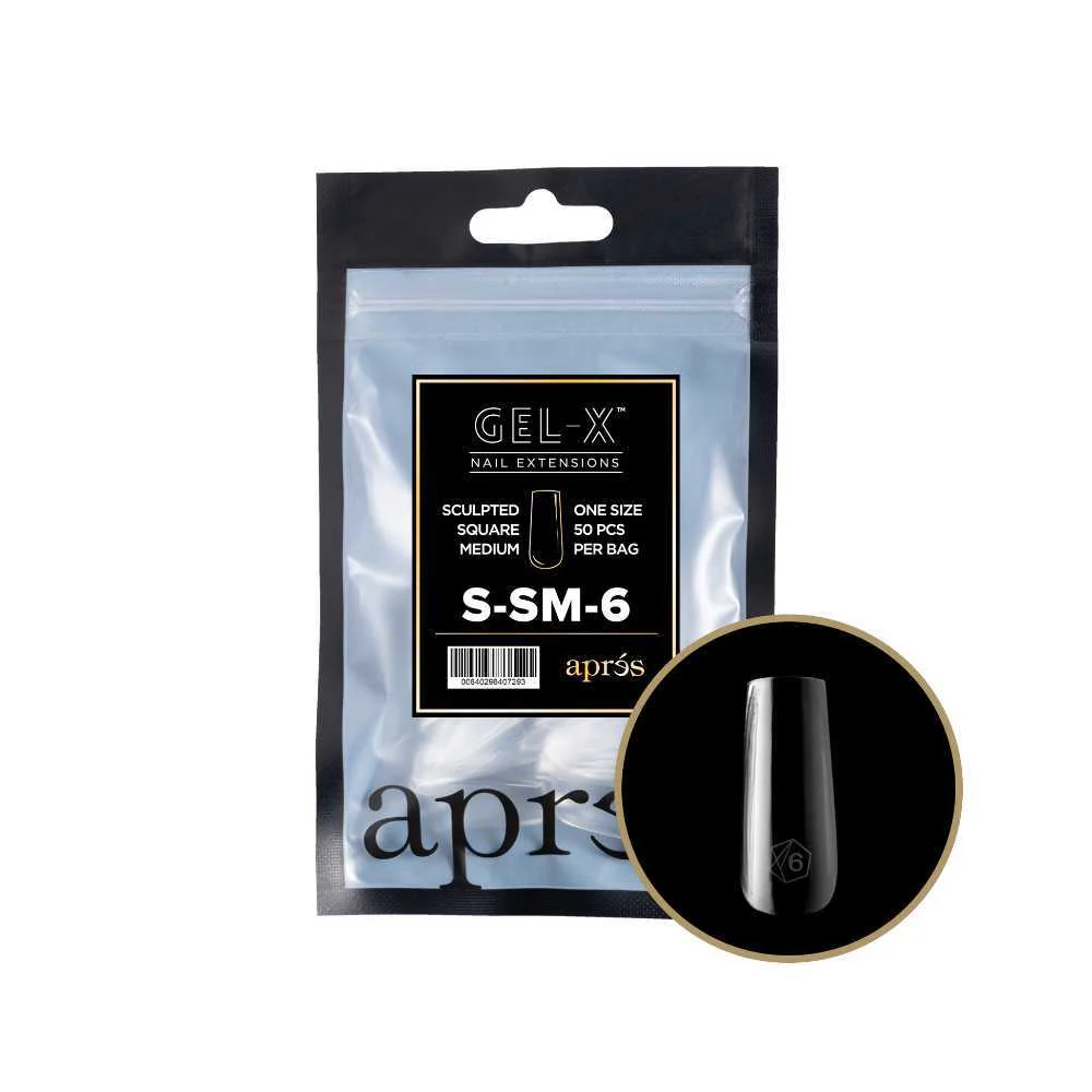 Apres Gel-X Refill Tips 2.0 - Sculpted Square Medium (50Pcs) - Image 12